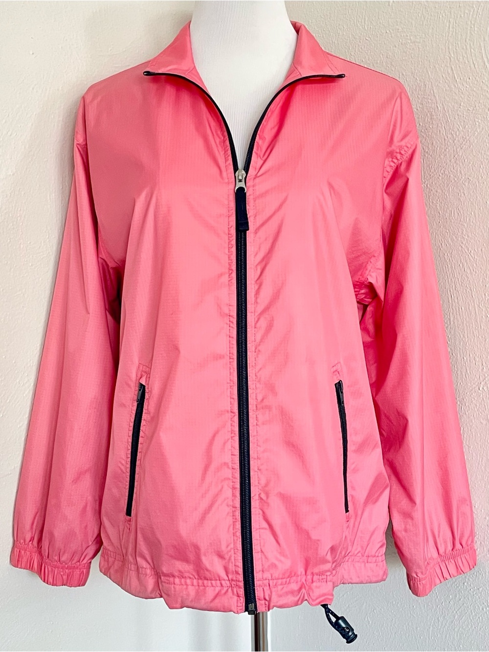 GAP Women's Pink Lightweight Full-Zip Ripstop Windbreaker Jacket Size XXL